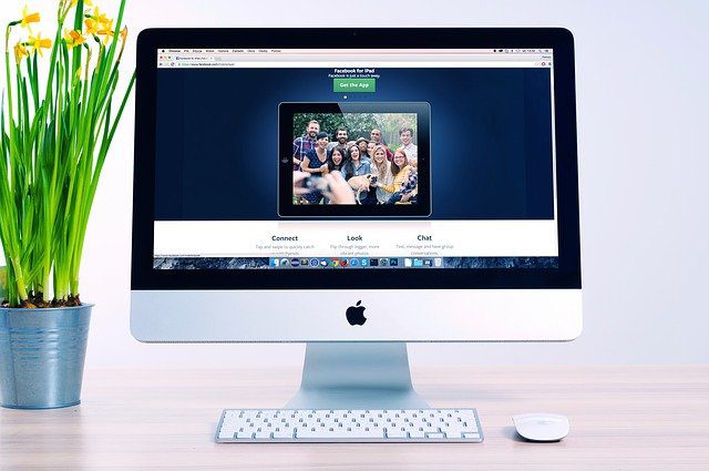 monitor showing modern website design